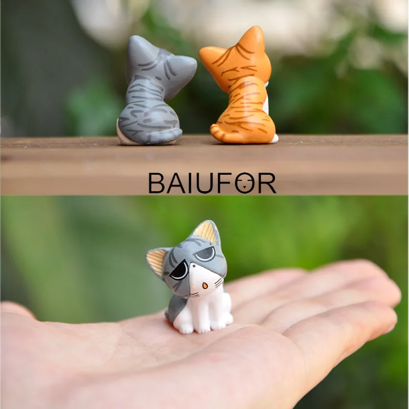 BAIUFOR миниатюрные животные мультяшная Милая кошка 3 цвета брелок материал для
