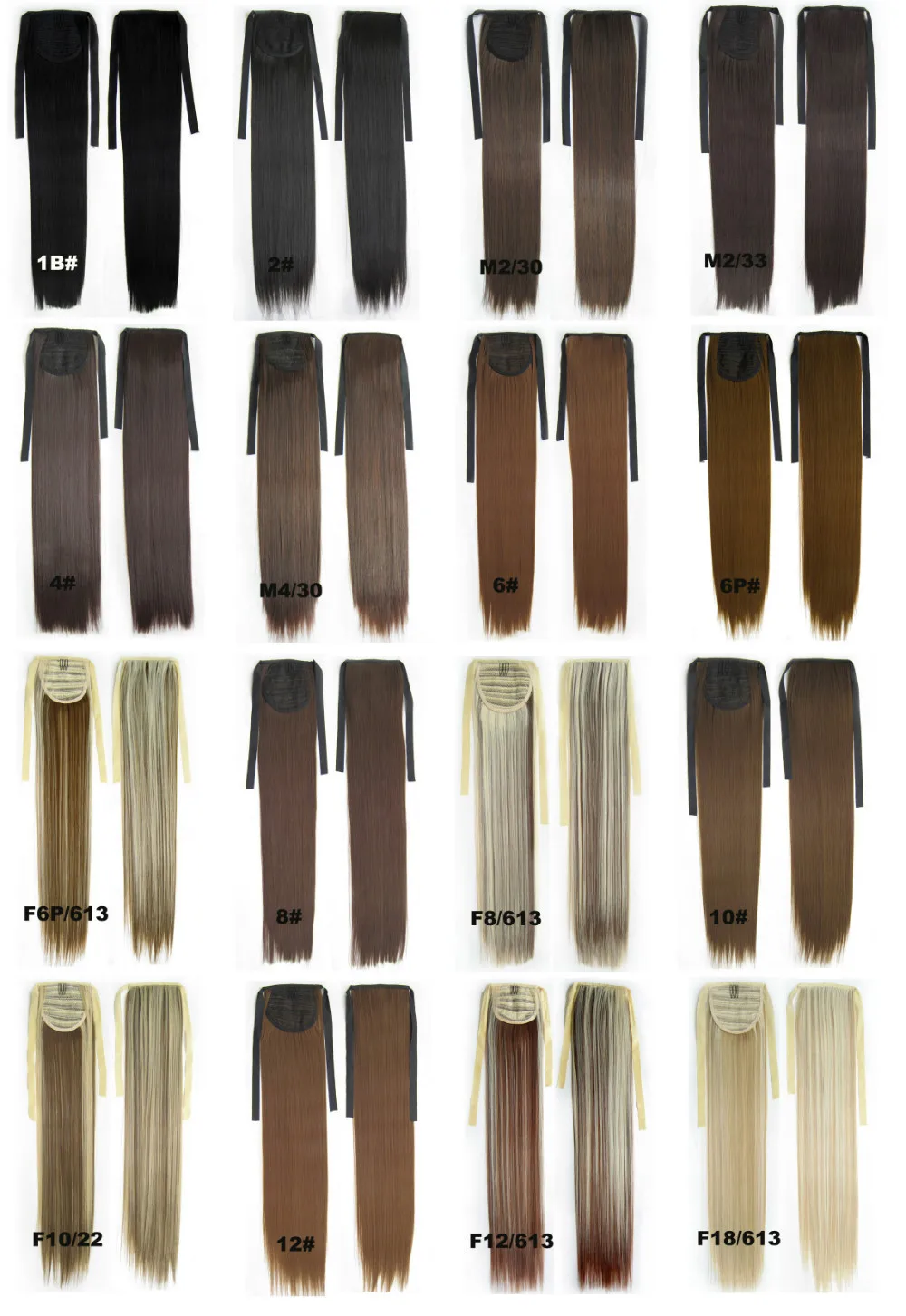 Synthetic hair Clip in Silk Ribbon ponytail piece lady's fashion straight riband ponytails extension heat resistance fibre |
