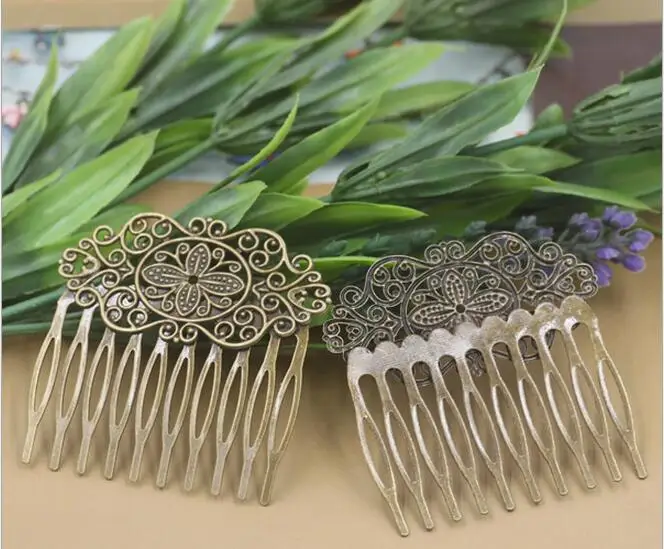 Женские заколки для волос медные Винтажные с 10 зубчиками в стиле ретро