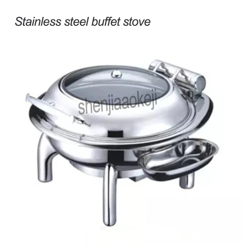 

Stainless steel buffet stove Electric heating round Buffet stove Restaurant food Insulation furnace Hotel tableware 220v 400w