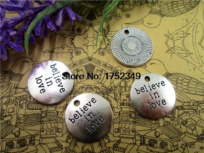 Подвески в виде надписи верь любви 12 шт. подвеска античном тибетском серебряном