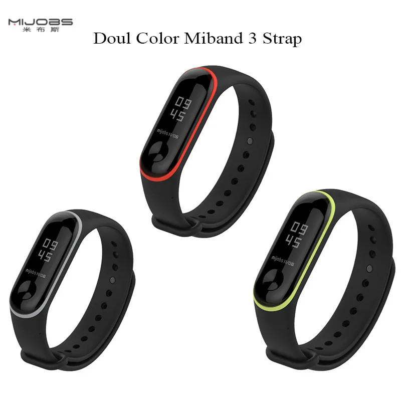 MJOBS хит продаж новейший цветной ремешок Miband 3 из ТПУ Для xiaomi mi band аксессуары