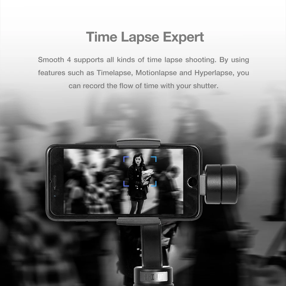 Zhiyun Smooth 4 3 осевой портативный смартфон сотовый телефон видеокамеры Стабилизатор