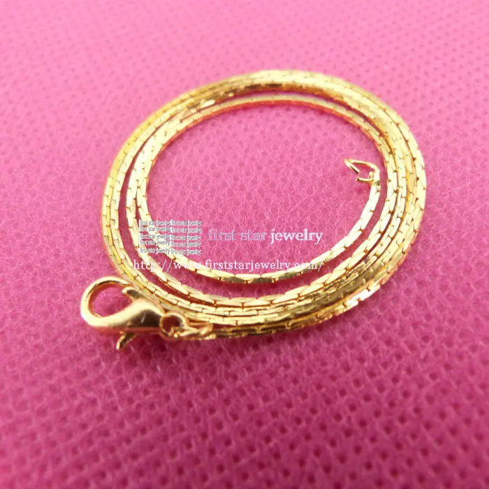 0 8 мм крошечная цепь золотого цвета с застежкой-лобстером цепочка для ожерелья/16