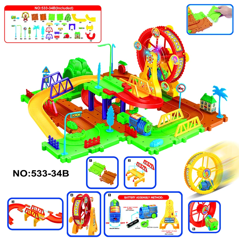 Magical DIY racing track set Big Size High Quality Cheap race accessories with light and music gift for children boy girls |