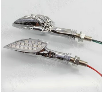 Универсальный Мотоцикл Череп LED крест указатель поворота для пользовательских