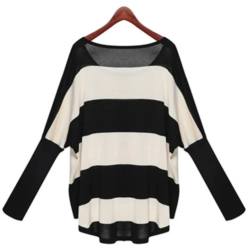 Осенний новый свитер свободного покроя для женщин рукав летучая мышь модный с