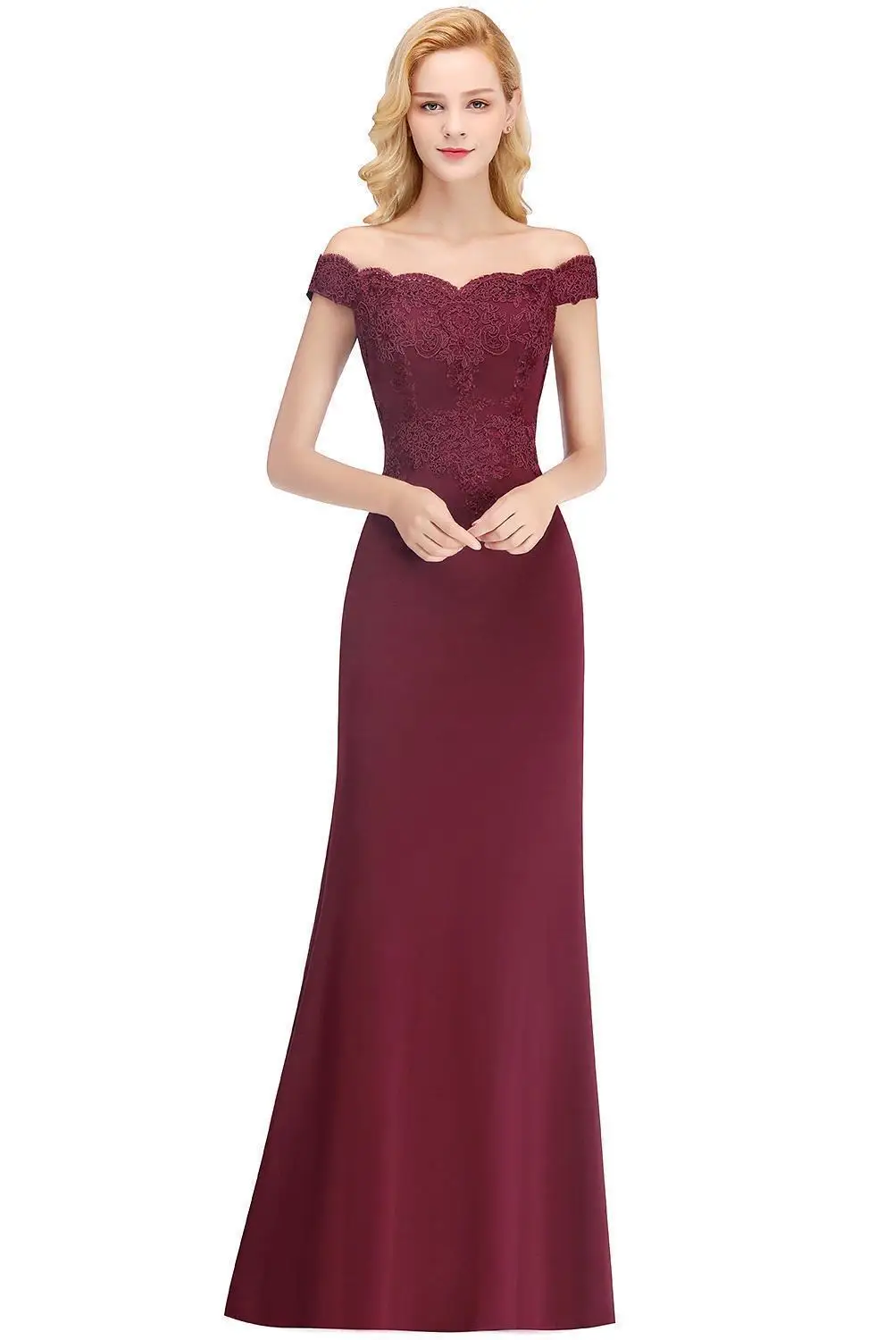 Robe de soiree/бордовое зеленое кружевное вечернее платье с открытыми плечами длинное