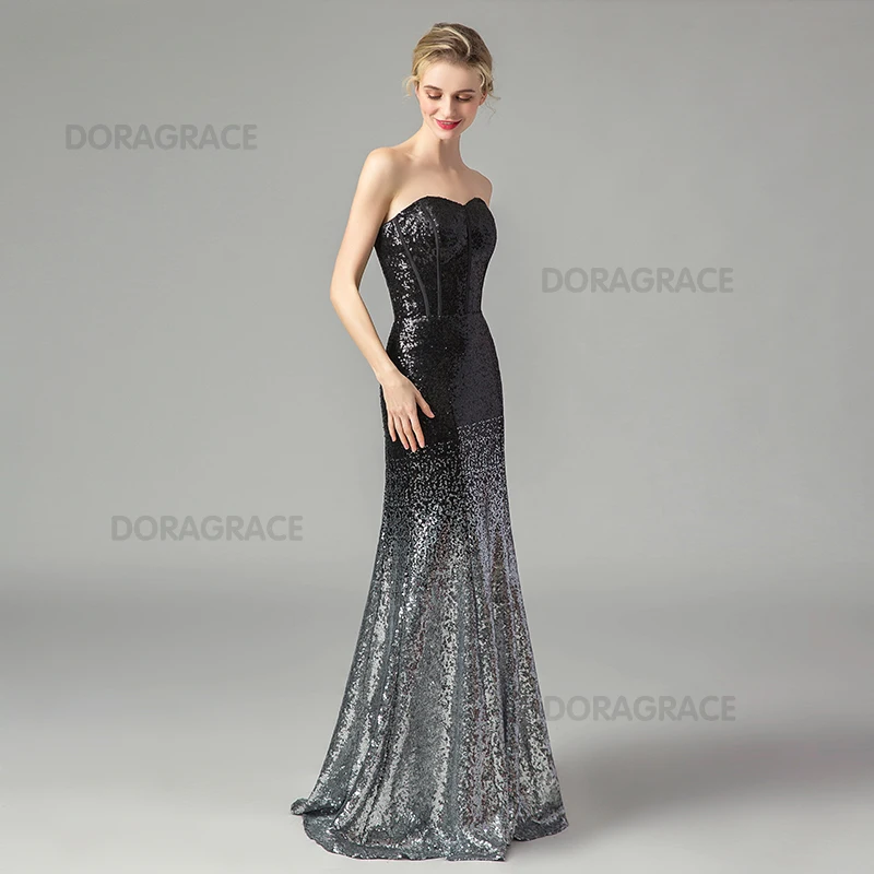 Doragrace robe de soiree в наличии милое платье покроя "Русалка" без рукавов Выпускные