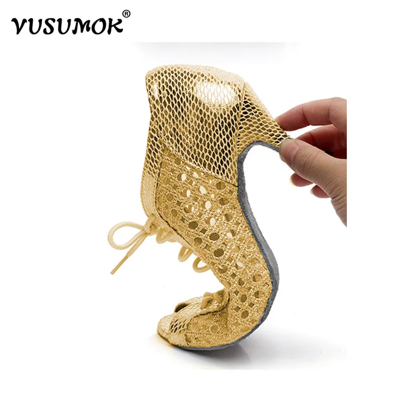 VUSUMOK Zapatos de baile latino Dance Shoes black Silver 7.5cm Girls Professional Ballroom Latin Women | Спорт и развлечения