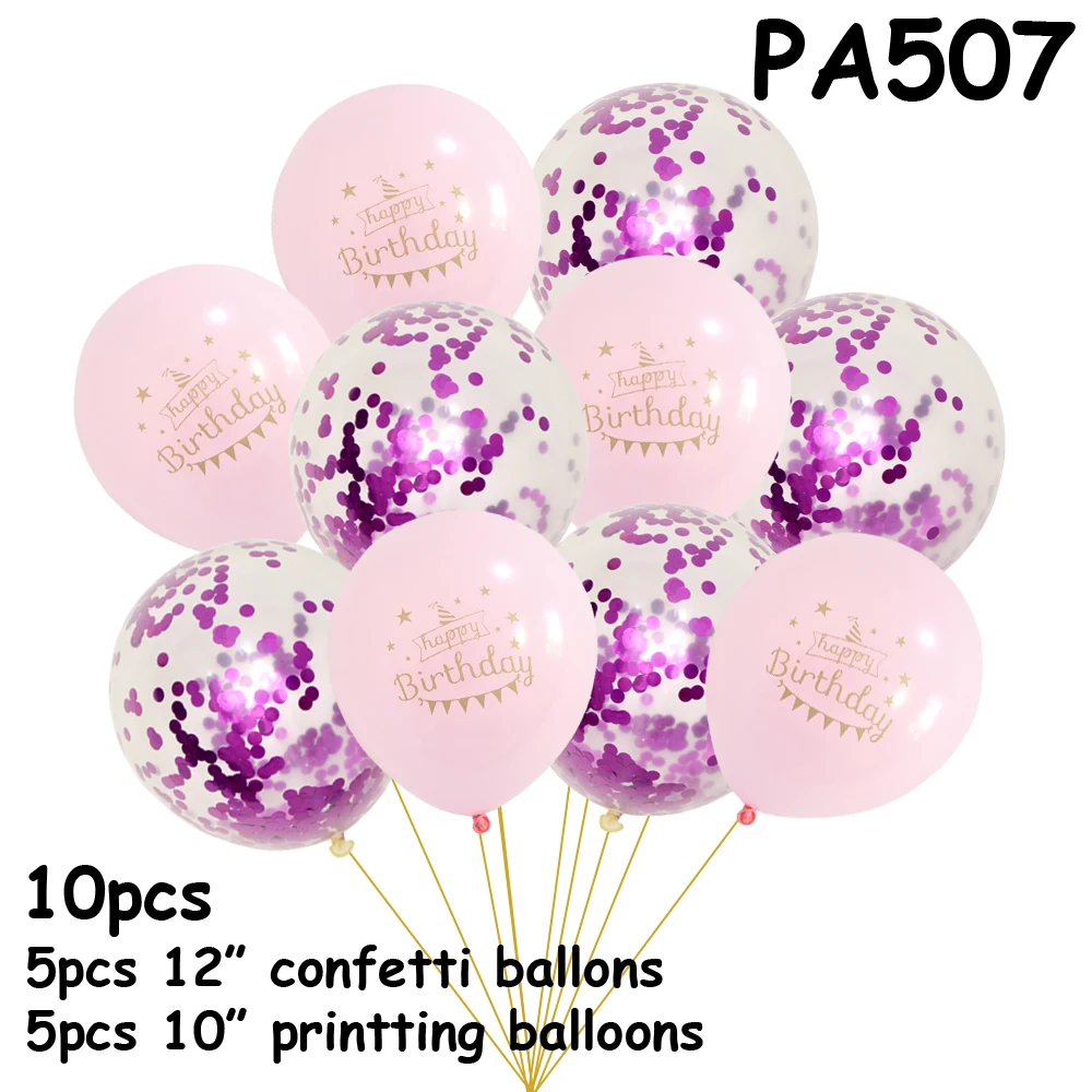 PA507 balloons happy birthday letters Confetti Balloons Party Decorations Kids balloons with inscriptions inflatable Birthday Ball - Цвет: PA507