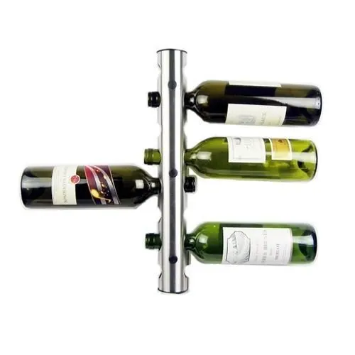 Нержавеющая сталь бар Форма дизайн настенный винный стеллаж полка для бутылок