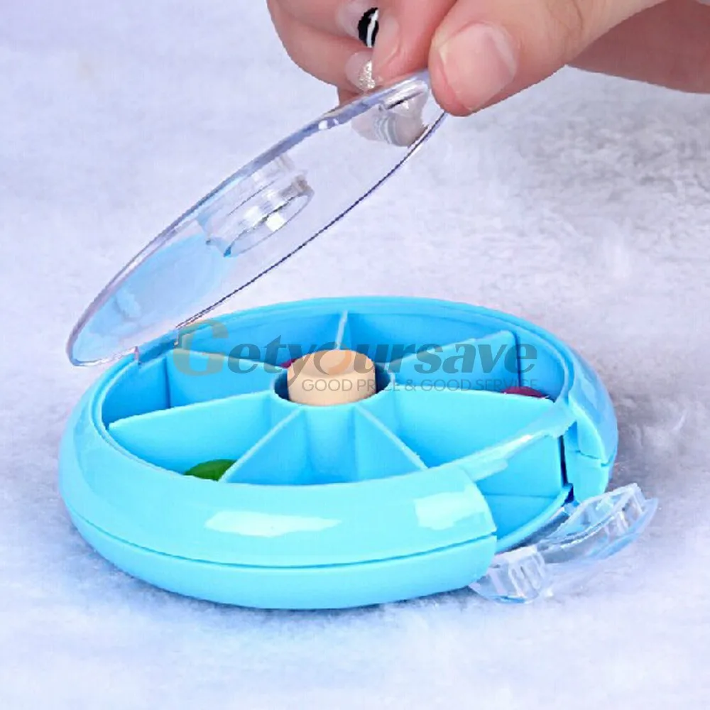 2016 Новый Еженедельный вращающийся пиллбокс дорожный кейс для таблеток