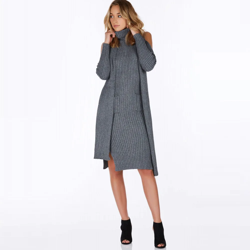 Женский свитер с высоким воротником и длинным рукавом | Женская одежда
