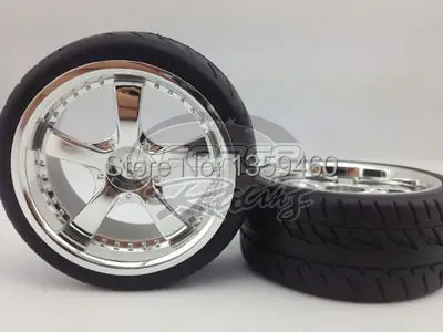 4 шт. 1/10 Touring шины обод колеса с шиной W5S2C (хромированный) мм офсетная подходит для
