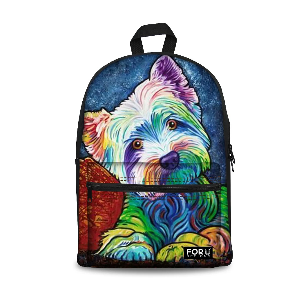 Индивидуальные женские рюкзаки женский рюкзак с 3D принтом йоркширского бульдога