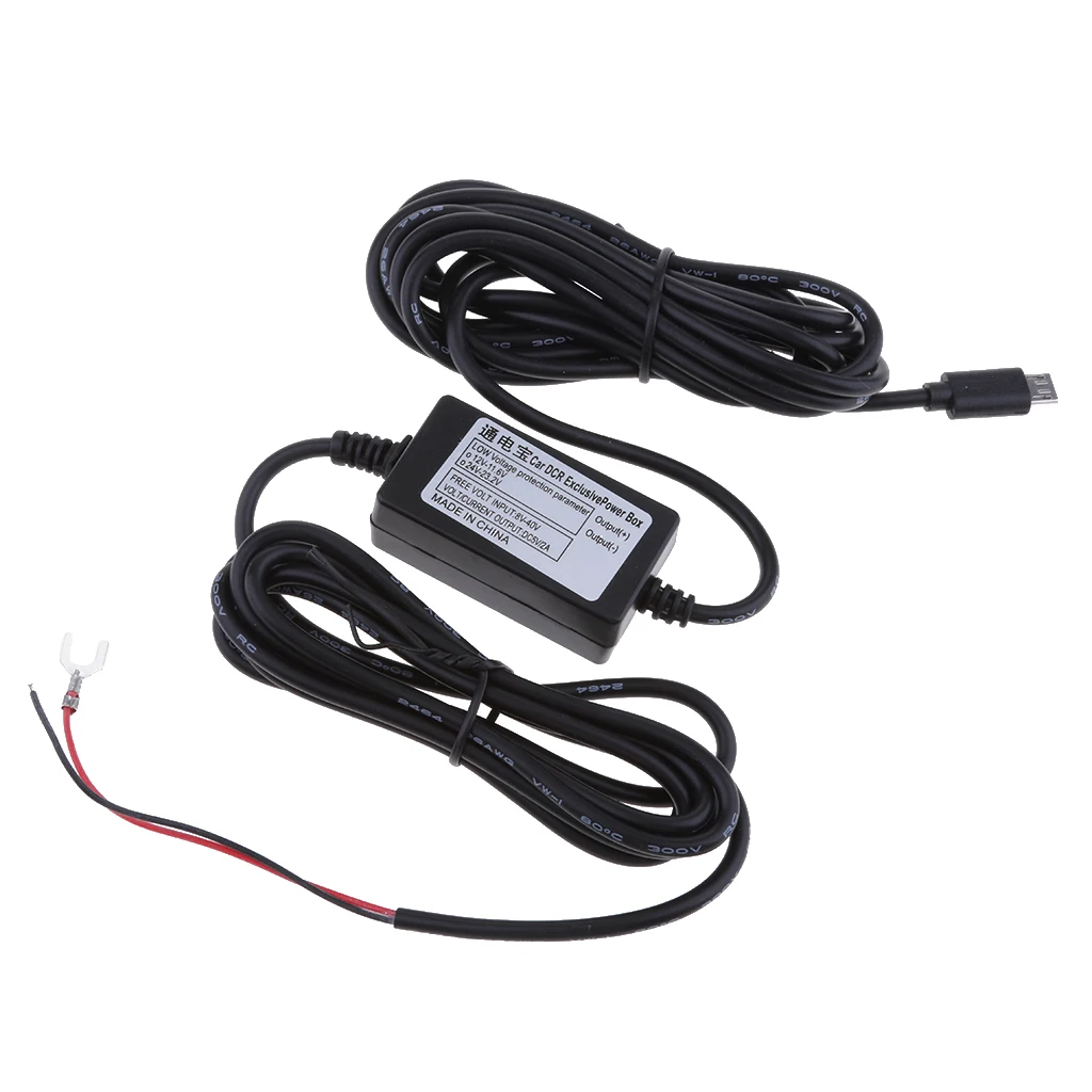 Micro USB Hard Wire Auto Charger Cable Kit 12V-35V to 5V for Dash Cameras GPS DVR Power 3.5m | Автомобили и мотоциклы