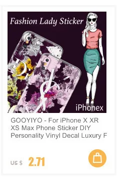Gooyiyo-для для iPhone X XS телефон Стикеры XS Max XR DIY Наклейка 3м винил-Цвет кожного покрова для iPhone 6, 6 S, 7, 8plus, Стикеры