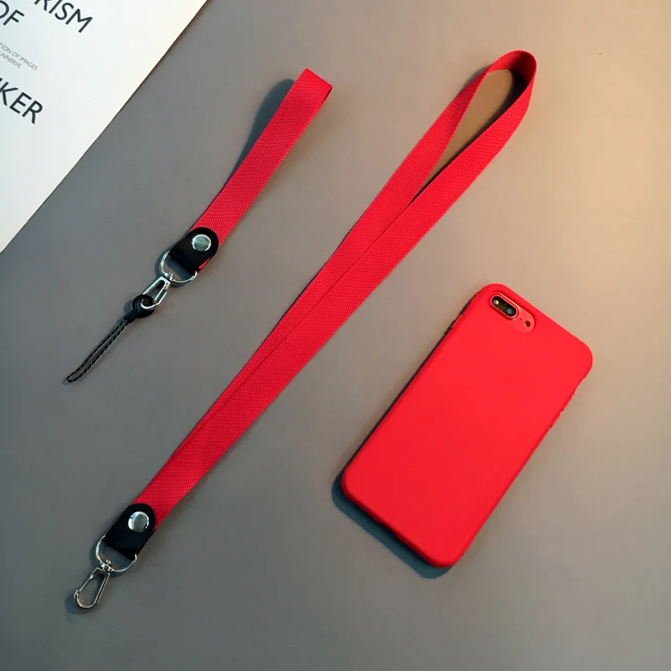 red Силиконовый чехол для телефона из ТПУ для iphone 7plus 6 6s 6plus 7 8 8plus матовый однотонный силиконовый чехол для iphone XS MAX XR с ремешком - Цвет: red