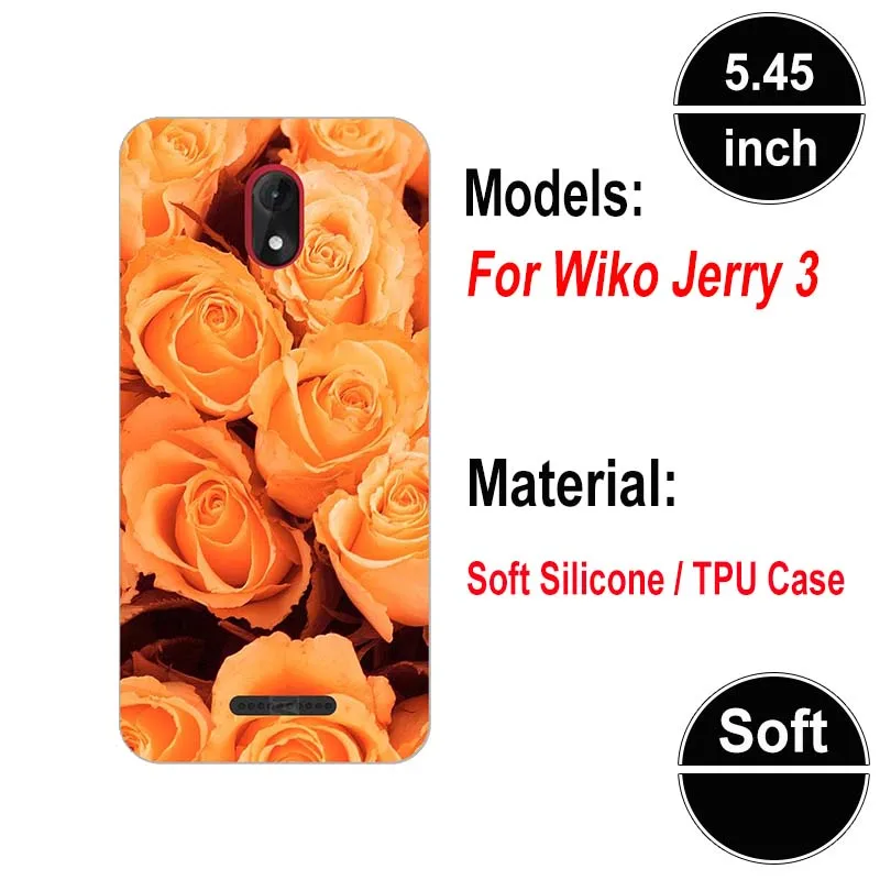 A08 Мягкий силиконовый чехол для Wiko Jerry 3 Jerry3 5,4", Чехол s для Wiko Jerry 3, мягкий чехол с рисунком - Цвет: A08