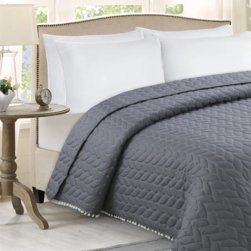 1 шт. симпатичный Элегантный Модный покрывало с помпонами в виде листьев одеяло