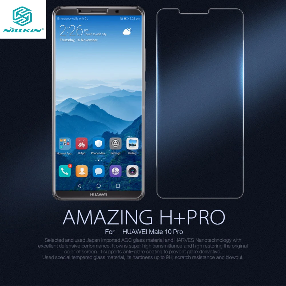

Защитное стекло Nillkin для Huawei Mate 10 Pro, 6,0 дюйма