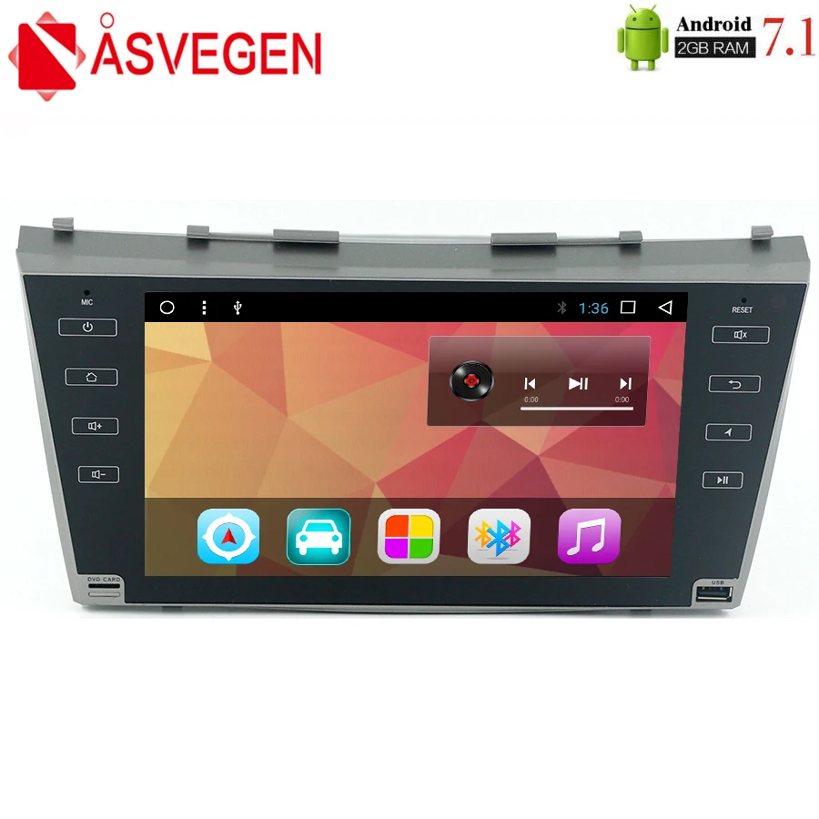 

Asvegen Android 7.1 Car Radio GPS Stereo For Toyota Camry 2007-2011 Car Auto Bluetooth Radio GPS Navigation Multimedia Player