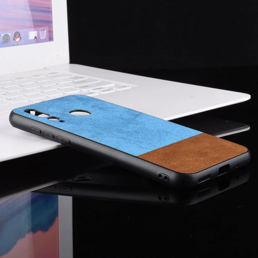 For Huawei nova 4 case nova4 silicone fabric cowboy PU leather protective phone cover VCE-TL00 bag | Мобильные телефоны и