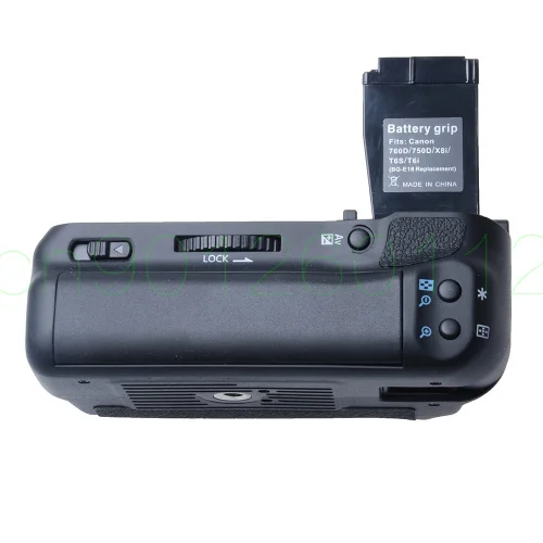 Вертикальный держатель для батарей сменный камеры Canon 750D 760D T6i T6s X8i 8000D DSLR |