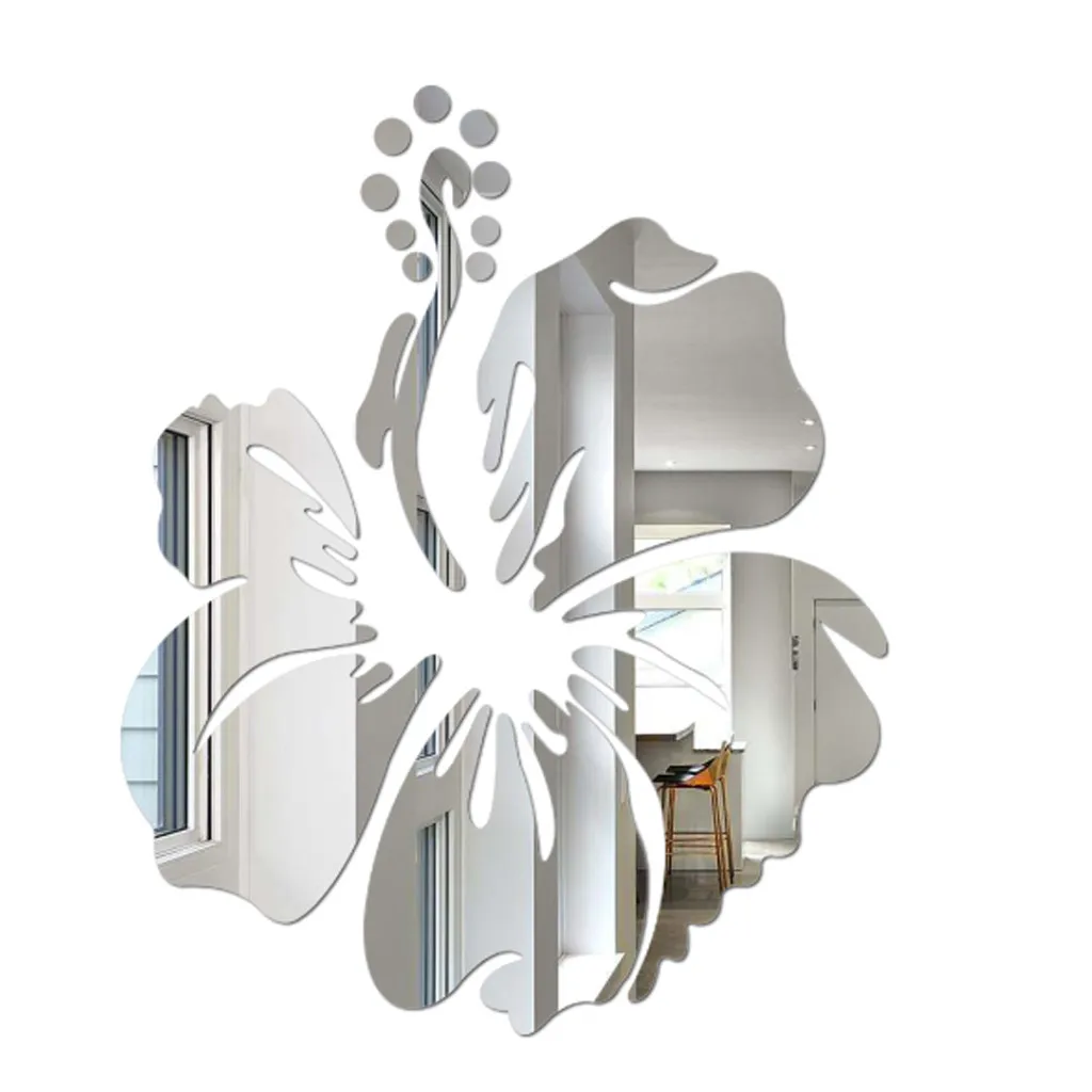 3D акриловая Настенная Наклейка в форме цветка современные наклейки украшение