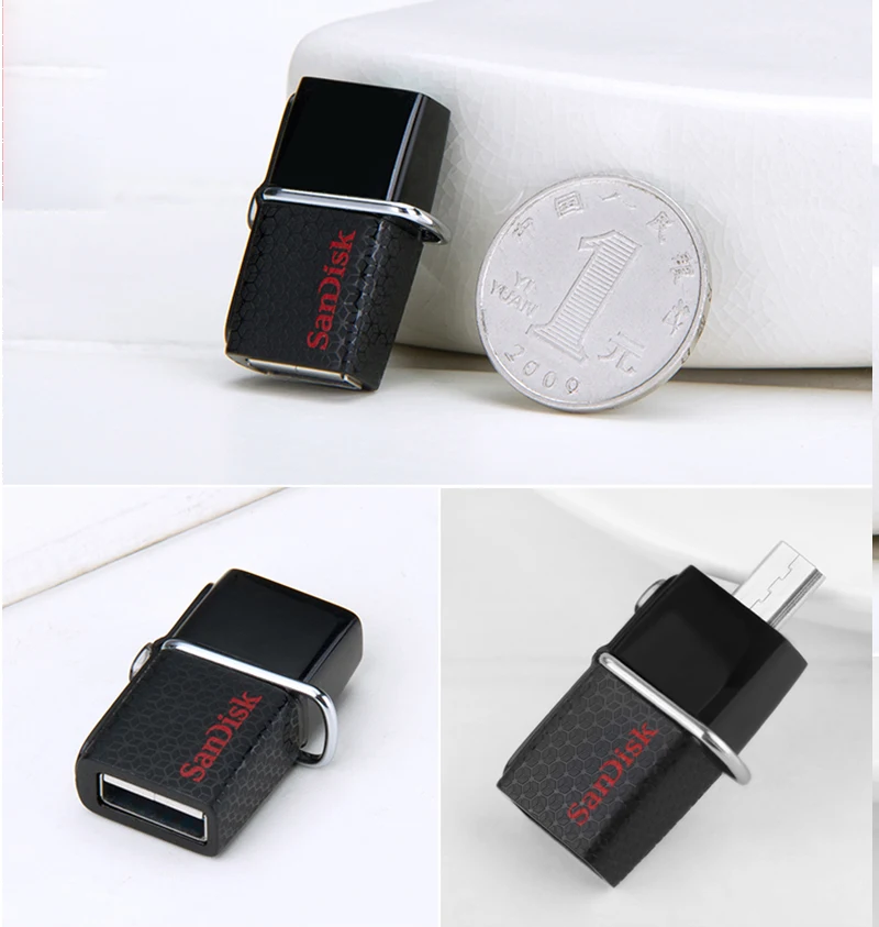 SanDisk 130 МБ/с. ultra Dual флэш-накопитель USB OTG sddd2 16 ГБ 32 64 3.0 Флеш накопитель Бесплатная