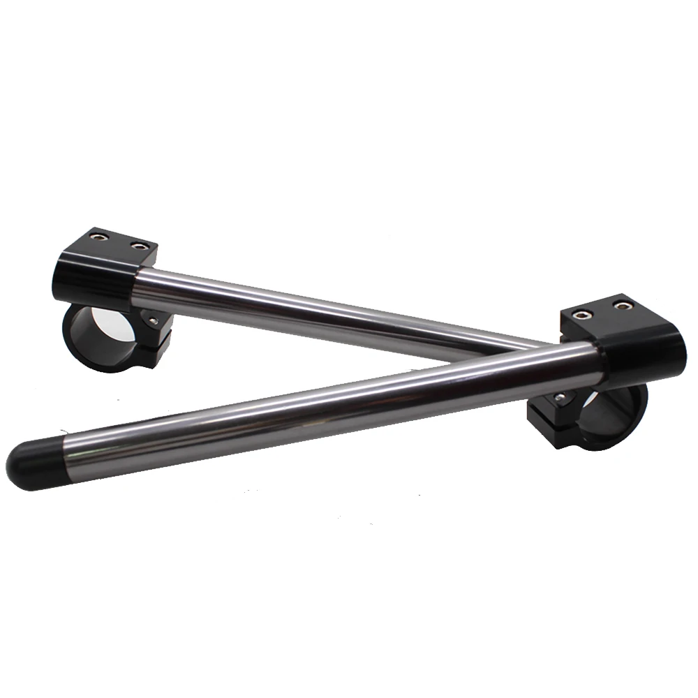 Серый 31 мм 55 Riser Rised Руль Клип Ons вилка ручки баров ons для Yamaha Honda Suzuki Kawasaki 7/8 &quot22