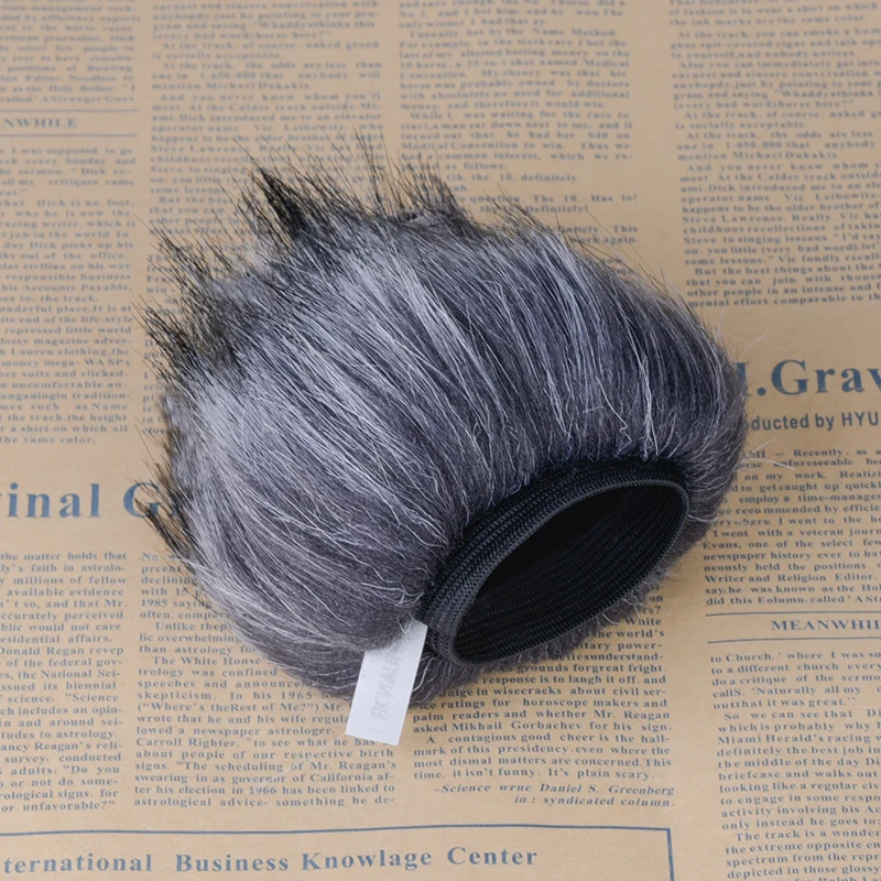 Professional Outdoor Dusty MIC Furry Cover Windscreen Windshield Muff For TASCAM DR-100 MKII DR100 MKII Voice Recording Pen