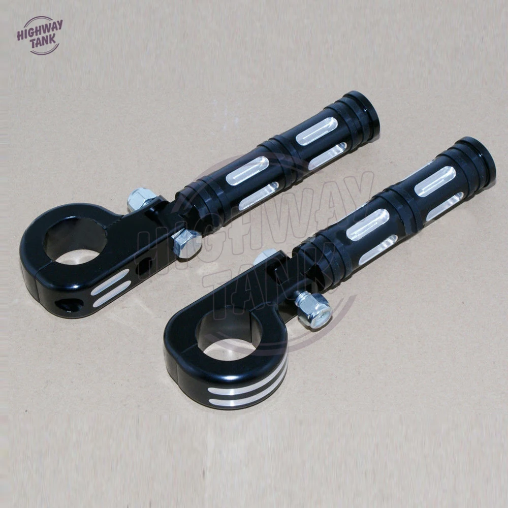 1 25 &quotчерный край огранки мотоцикла защита двигателя подножек зажим шоссе бар