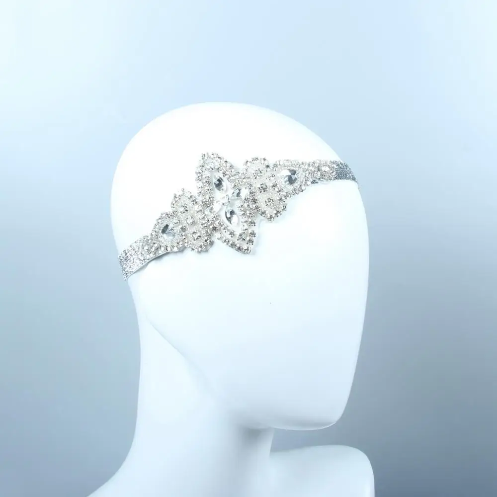Лоуосайвор Оптовая продажа 1920-х годов Гэтсби Флэппер головной убор Кристальный Аппликация Невеста Свадебная повязка HS10259.
