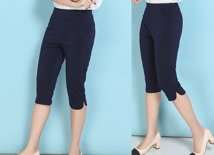 Плюс Размеры брюки 2XL ~ 4XL 5XL 6xxxxxxl 2018 Лето Для женщин до середины икры