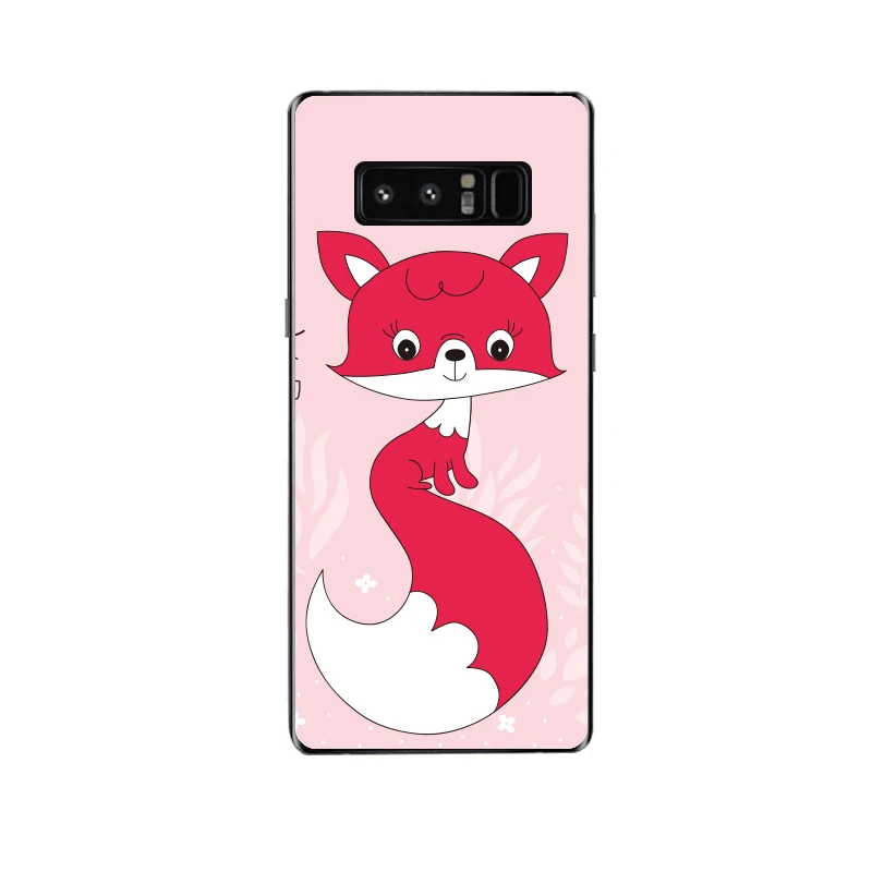 Bauqee для Samsung Galaxy Note 8 Случай Симпатичный мультфильм телефона чехол iPhone X 4S 5S SE 6 S 7 Plus