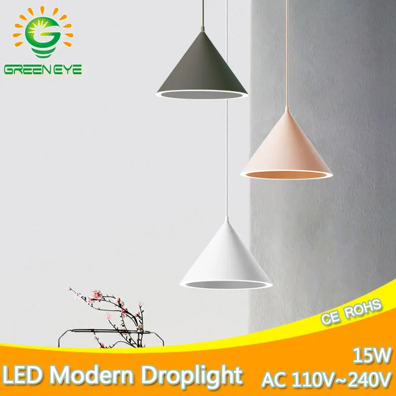 Новые подвесные светильники включая светодиодную лампу 15 Вт AC 110 В 220 в 240