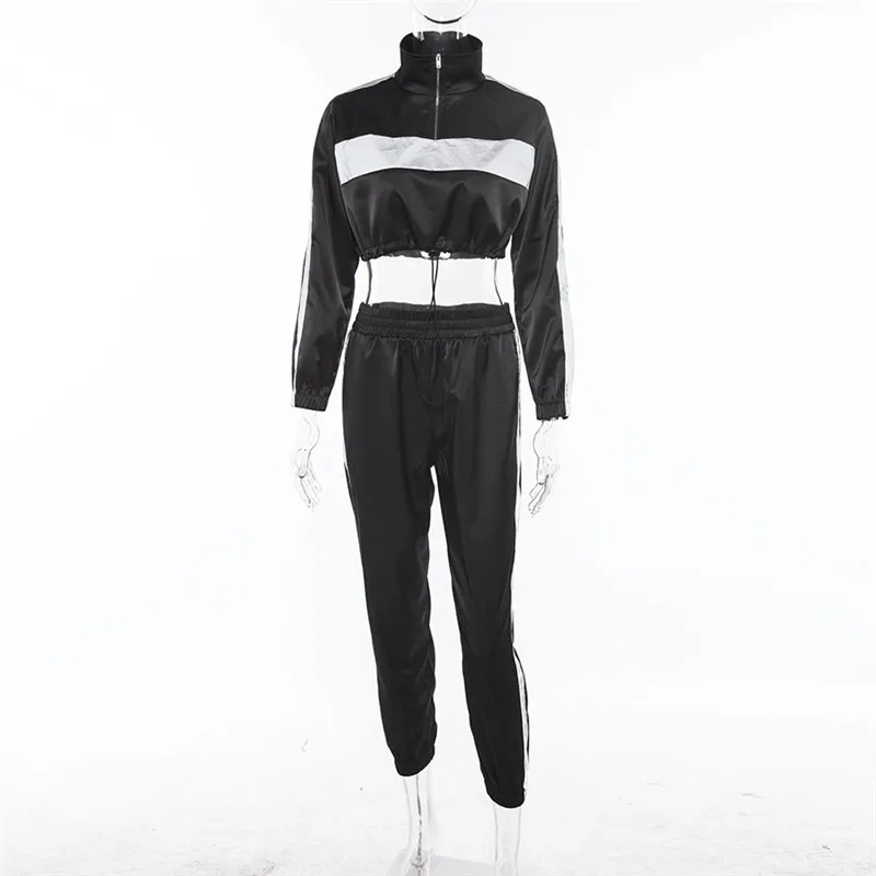 Женская Спортивная одежда на весну и осень спортивные костюмы 2019 модные