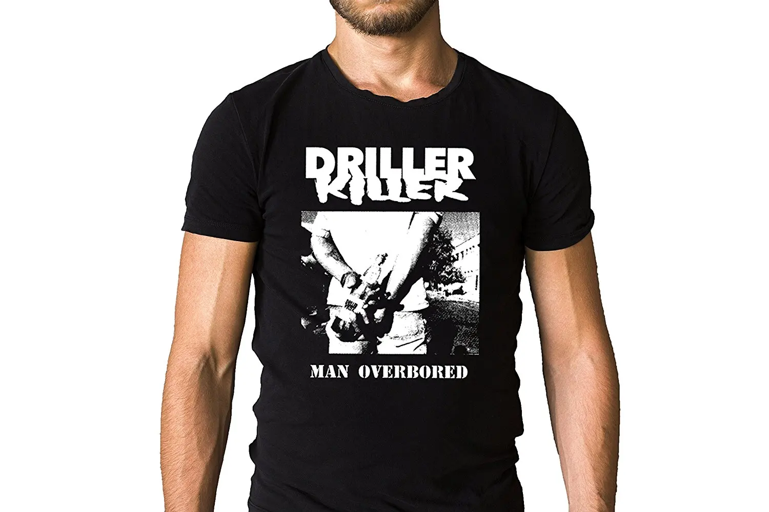 Driller Killer and The Winner Is 2000 Man Overbored T-Crust Punk Grindcore D-Beat Men 2017 летняя футболка с круглым
