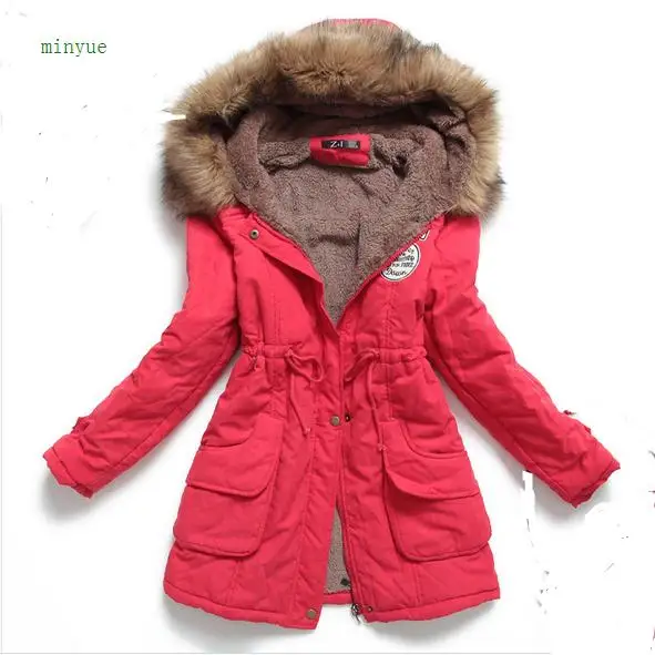 Женская Стеганая куртка с капюшоном модная из хлопка большого размера бархатным