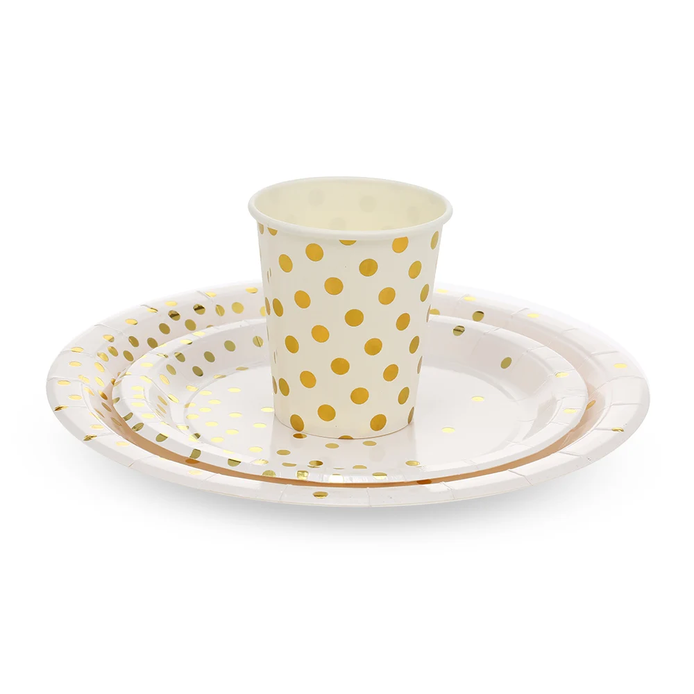 Одноразовая посуда 90 шт./компл. товары для вечерние красочные бумажные чашки и