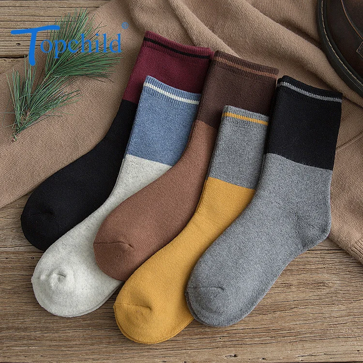 Topchild забавные модные носки зимние толстые теплые унисекс повседневные удобные