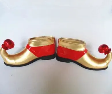 Обувь Клоун золотого и красного цвета Принадлежности для костюмированной