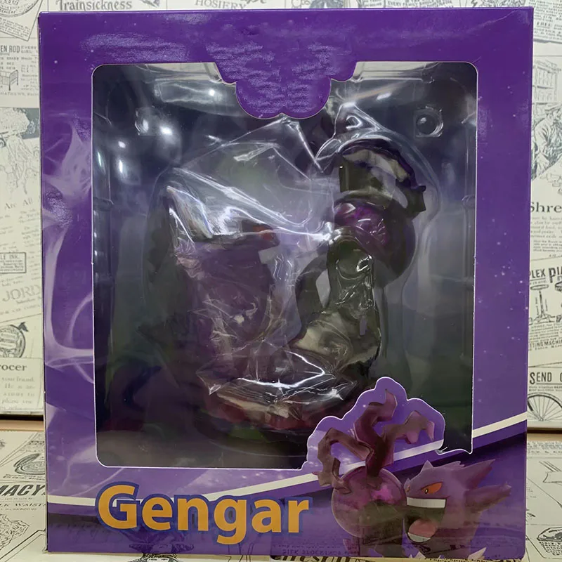 Япония Pokeball детектива Пикачу GK Gengar Mewtwo Umbreon Espeon Greninja ПВХ фигурка игрушки Коллекция Модель подарки 15 см - Цвет: Gengar Box