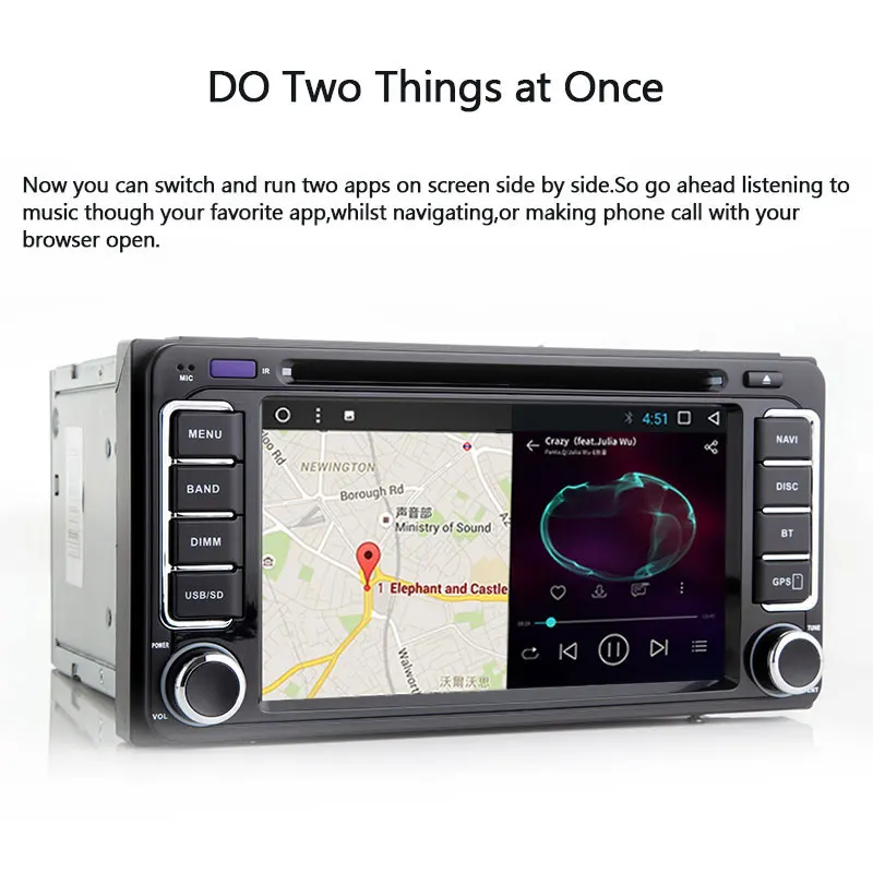 Авторадио на Android 9 0 встроенный GPS навигатор совместимый с Toyota Land Cruiser Prado 120 150 Rush
