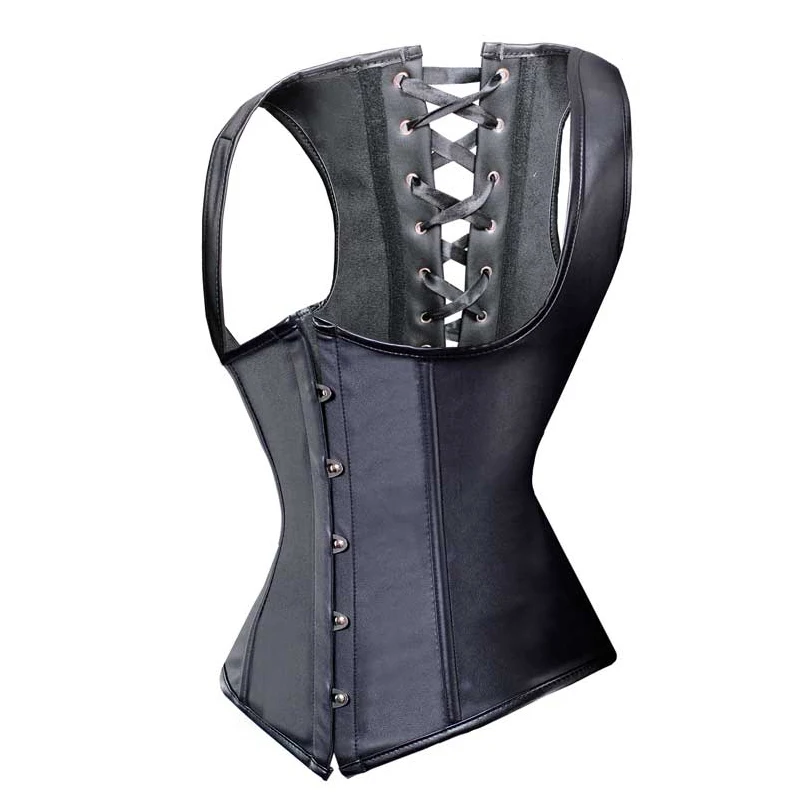 Женский сексуальный черный жилет Пояс Cincher корсет бюстье боди ShaperLace Up атласное бюстье на стальных косточках Готический тонкий жилет корсет