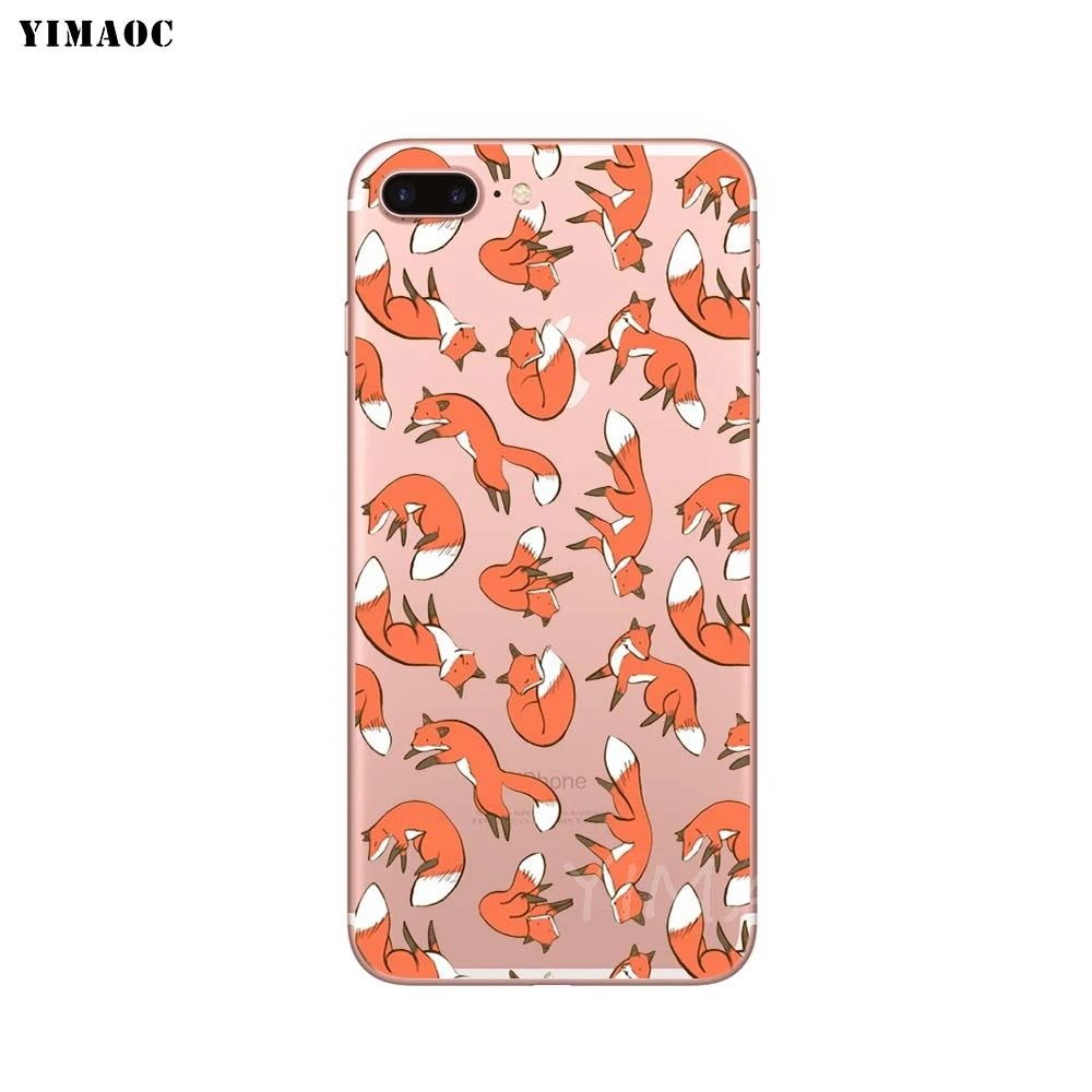 1 YIMAOC Животное Головоломка лисы лиса Мягкий ТПУ силиконовый чехол для iPhone 8 7 6 6S Plus 5 5S SE X XS Max XR силиконовый чехол s - Цвет: 1