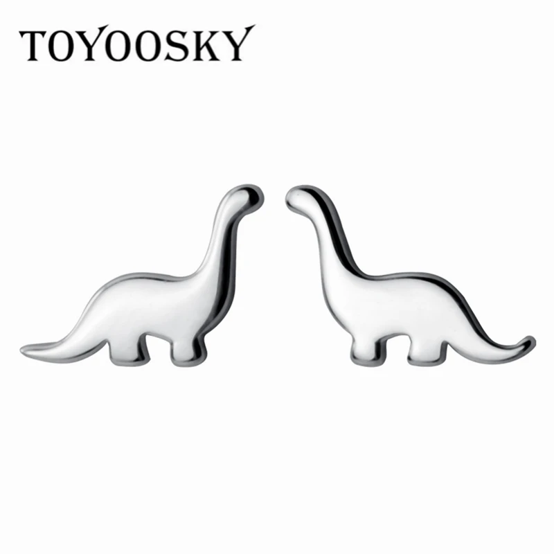 TOYOOSKY милый динозавр серьги-гвоздики подарок для детей девочка студентка прекрасный подарок животное 925 ювелирные изделия из настоящего стерлингового серебра