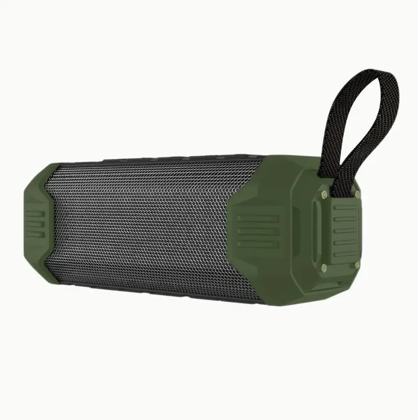 Армейский зеленый NewRixing Мини Bluetooth динамик Портативный беспроводной стерео звуковая система 3D музыка объемный динамик Поддержка Bluetooth, TF AUX USB - Цвет: Армейский зеленый